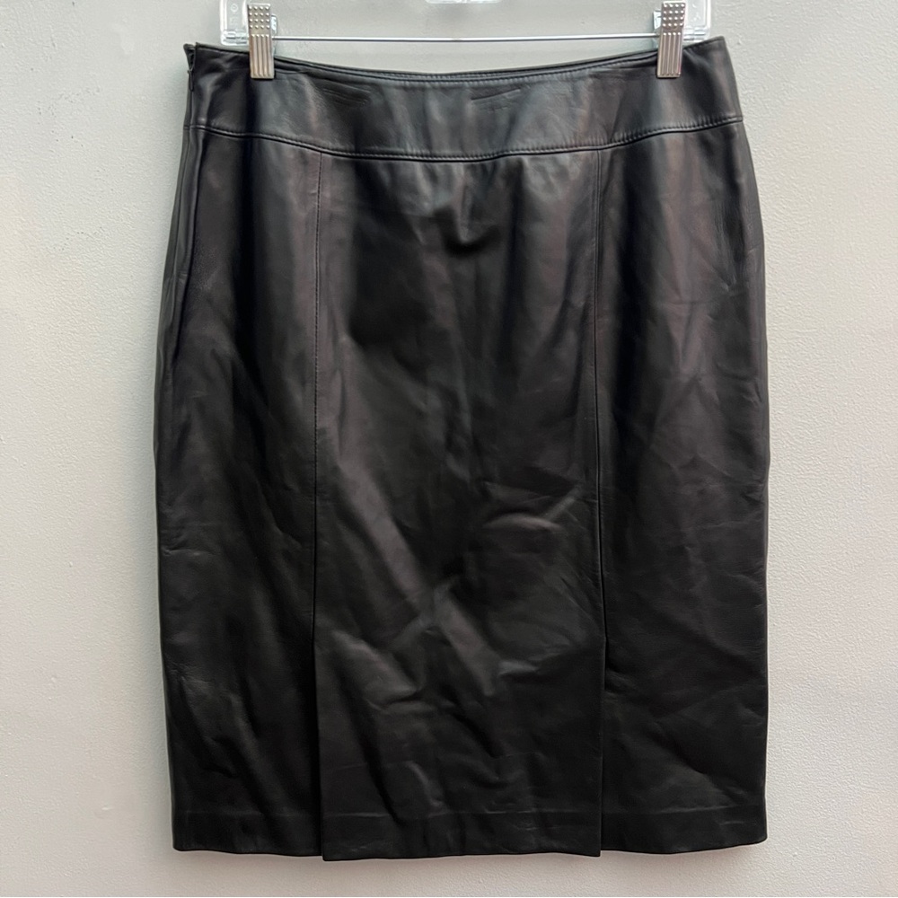 Lafayette 148 Leather Skirt, Size 10 - Picture 3 of 6